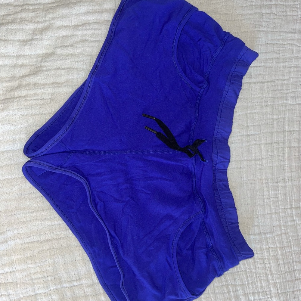 Blue Lululemon Hotty Hot shorts
